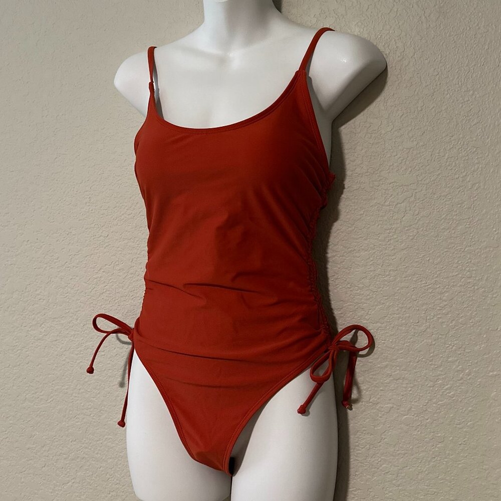 Rust Orange One Piece Swim, New, Size Small